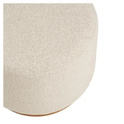 Hioshop Gry poef Ø50cm zandkleurig