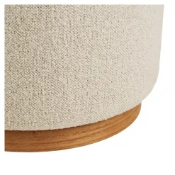 Hioshop Gry poef Ø50cm zandkleurig