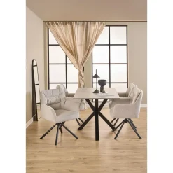 Hioshop Heaven eetkamertafel 80x135cm grijs