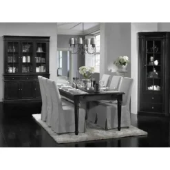 Hioshop Hoekvitrinekast hoekkast zwart antiek patine barok Mozart