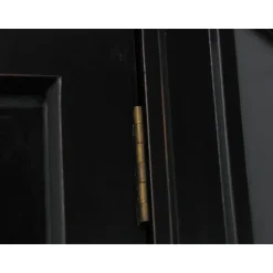 Hioshop Hoekvitrinekast hoekkast zwart antiek patine barok Mozart