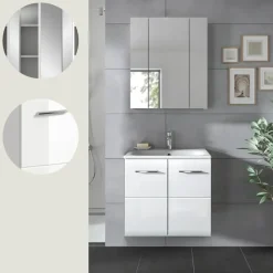 Hioshop Ice badkamer I63 wit hoogglans- wit