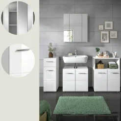 Hioshop Ice badkamer I65 wit hoogglans- wit