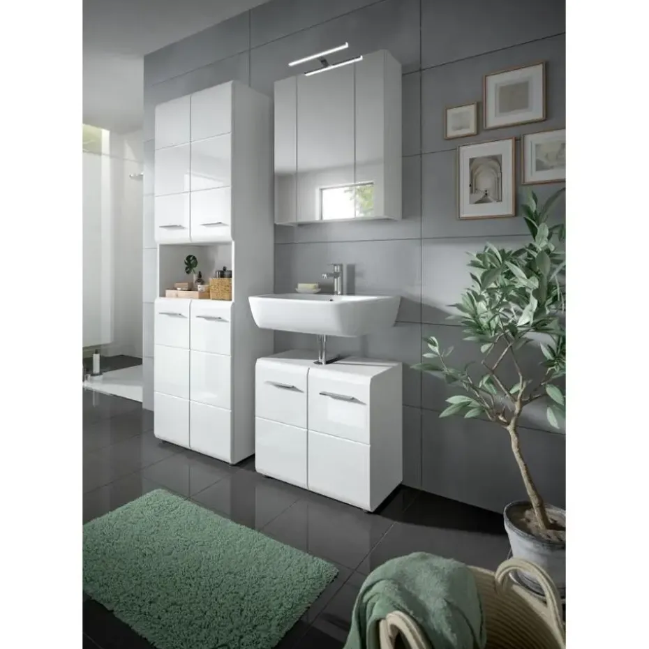 Hioshop Ice badkamer I65 wit hoogglans- wit