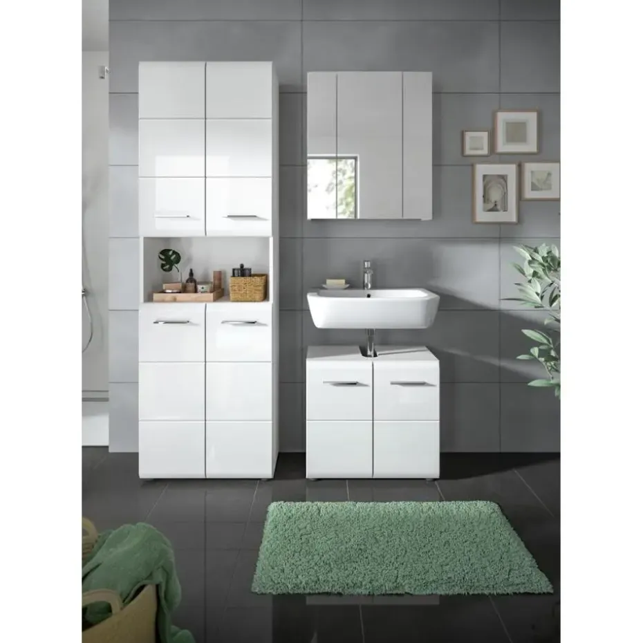 Hioshop Ice badkamer I65 wit hoogglans- wit