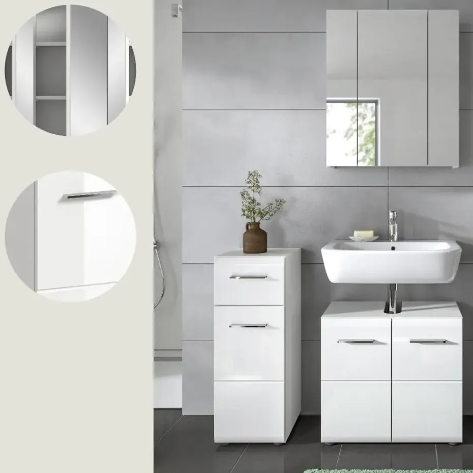 Hioshop Ice badkamer I76 wit hoogglans- wit