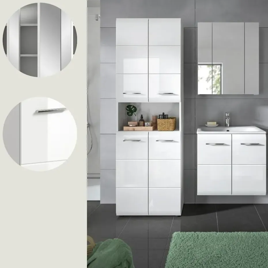 Hioshop Ice badkamer I61 wit hoogglans- wit