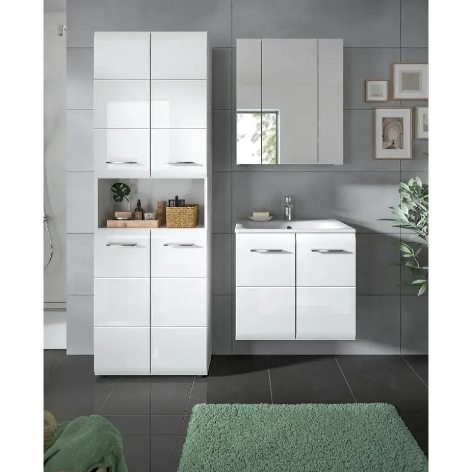 Hioshop Ice badkamer I61 wit hoogglans- wit