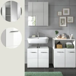 Hioshop Ice badkamer I66 wit hoogglans- wit