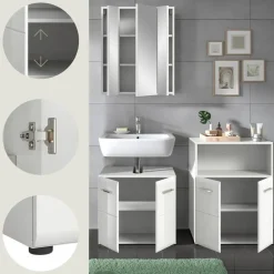 Hioshop Ice badkamer I66 wit hoogglans- wit