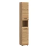 Hioshop Ice kolomkast 2 deuren- 1 plank eiken decor