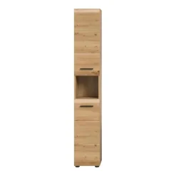 Hioshop Ice kolomkast 2 deuren- 1 plank eiken decor
