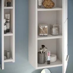 Hioshop Ice spiegelkast inclusief verlichting 3 spiegeldeuren wit hoogglans-