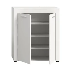 Hioshop Jam schoenenkast 2 deuren wit