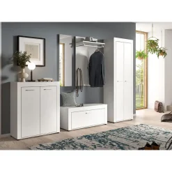 Hioshop Jam schoenenkast 2 deuren wit