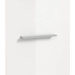 Hioshop Lambada wastafel 2 deuren- 2 lades- 2 planken wit hoogglans- eiken