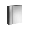 Hioshop Linus spiegelkast 3 deuren zwart