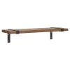 Hioshop Luxor Wandplank natuur- zwart