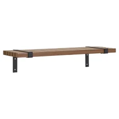 Hioshop Luxor Wandplank natuur- zwart
