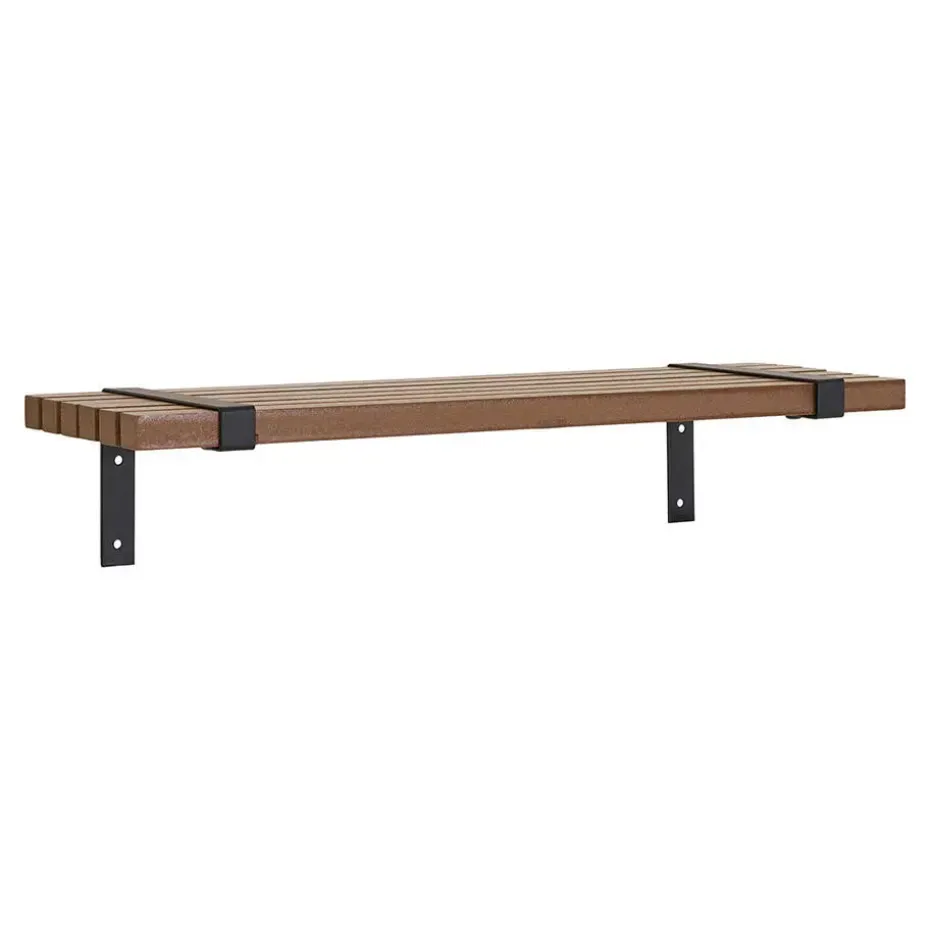 Hioshop Luxor Wandplank natuur- zwart
