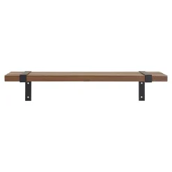 Hioshop Luxor Wandplank natuur- zwart