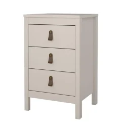 Hioshop Madrid nachtkastje 3 lades cashmere