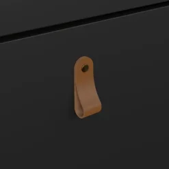 Hioshop Madrid schoenenkast 2 kleppen zwart mat