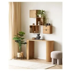 Hioshop Mina wandkast 1 deur eiken