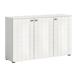 Hioshop Monte dressoir 3 deuren wit hoogglans