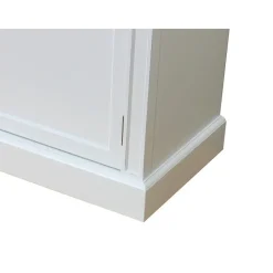 Hioshop Mozart 2-deurs vitrinekast in antiek wit- antiek gepatineerd Breedte