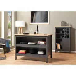 Hioshop Nellina wandkast wijnrek- 1 deur- 3 open planken- 12 ruimte voor wijn