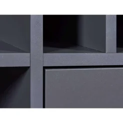 Hioshop Nellina wandkast wijnrek- 1 deur- 3 open planken- 12 ruimte voor wijn