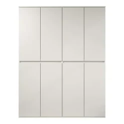 Hioshop Nevada kledingkast 8 deuren wit