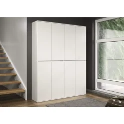 Hioshop Nevada kledingkast 8 deuren wit