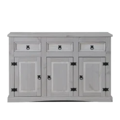 Hioshop New Mexico dressoir 132 cm breed grijs