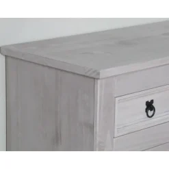 Hioshop New Mexico dressoir 132 cm breed grijs