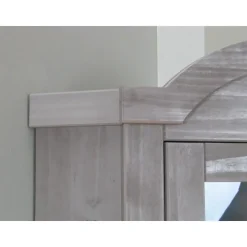 Hioshop New Mexico hoekkast hoekvitrine grijs grenen