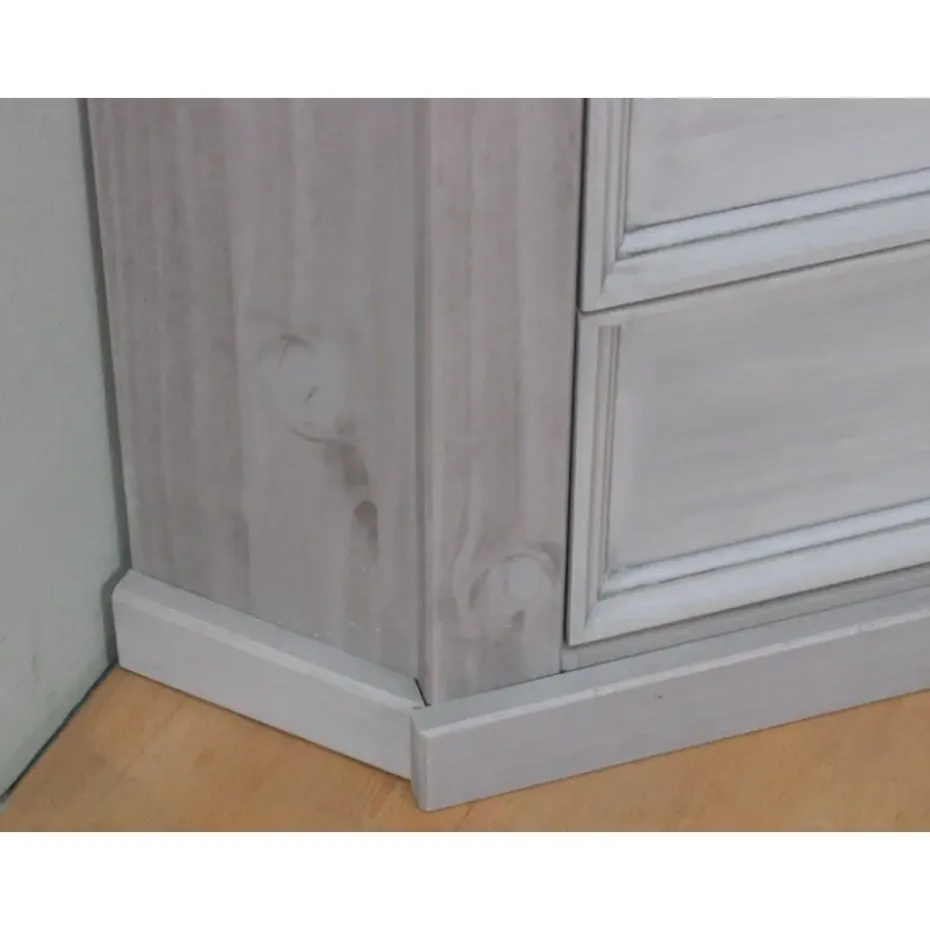 Hioshop New Mexico hoekkast hoekvitrine grijs grenen