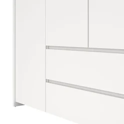 Hioshop Next kledingkast 4 deuren 2 lades 197x200cm wit