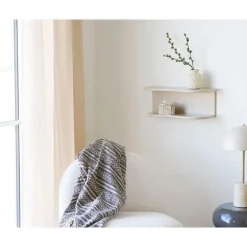 Hioshop Nia wandplank 2 planken beige