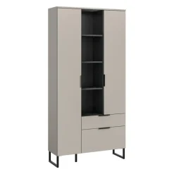 Hioshop Noida dressoir 2 deuren- 1 vouwdeur- 1 lade- 4 planken kasjmier decor