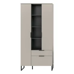 Hioshop Noida dressoir 2 deuren- 1 vouwdeur- 1 lade- 4 planken kasjmier decor