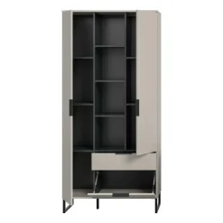Hioshop Noida dressoir 2 deuren- 1 vouwdeur- 1 lade- 4 planken kasjmier decor