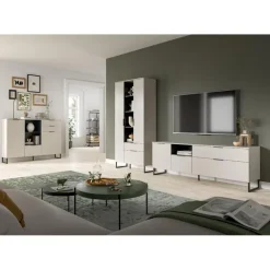 Hioshop Noida dressoir 2 deuren- 1 vouwdeur- 1 lade- 4 planken kasjmier decor