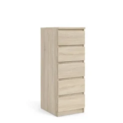Hioshop Noulan commode 5 lades eiken decor