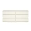 Hioshop Noulan commode 6 lades witte essenhout decor