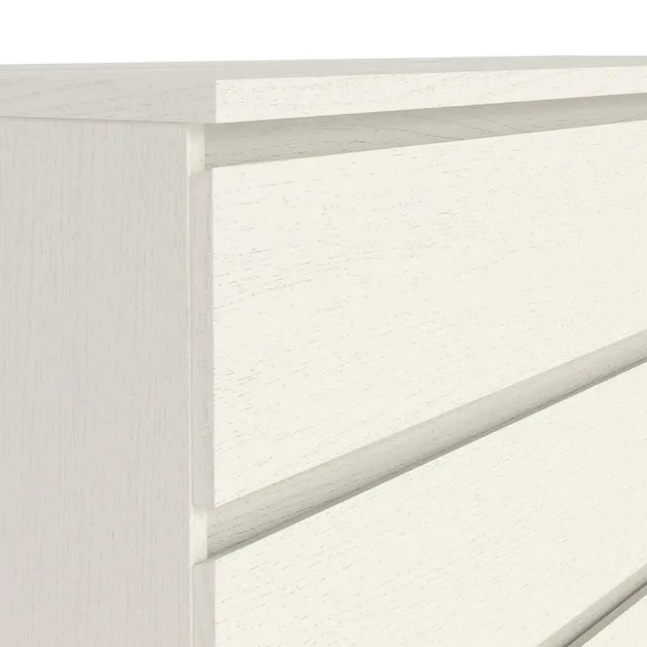 Hioshop Noulan commode 6 lades witte essenhout decor