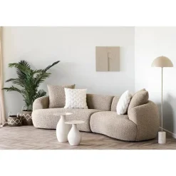 Hioshop Olea vloerlamp beige