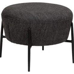 Hioshop Orbit Dan-Form poef bouclé zwart