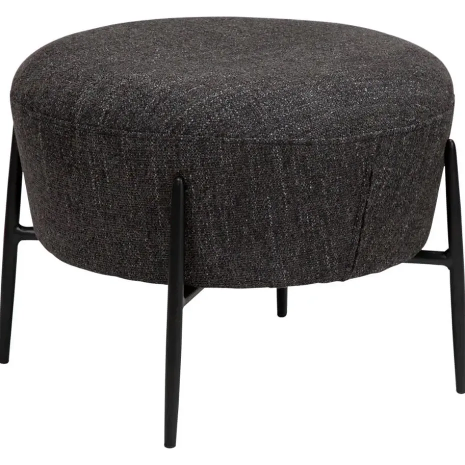 Hioshop Orbit Dan-Form poef bouclé zwart